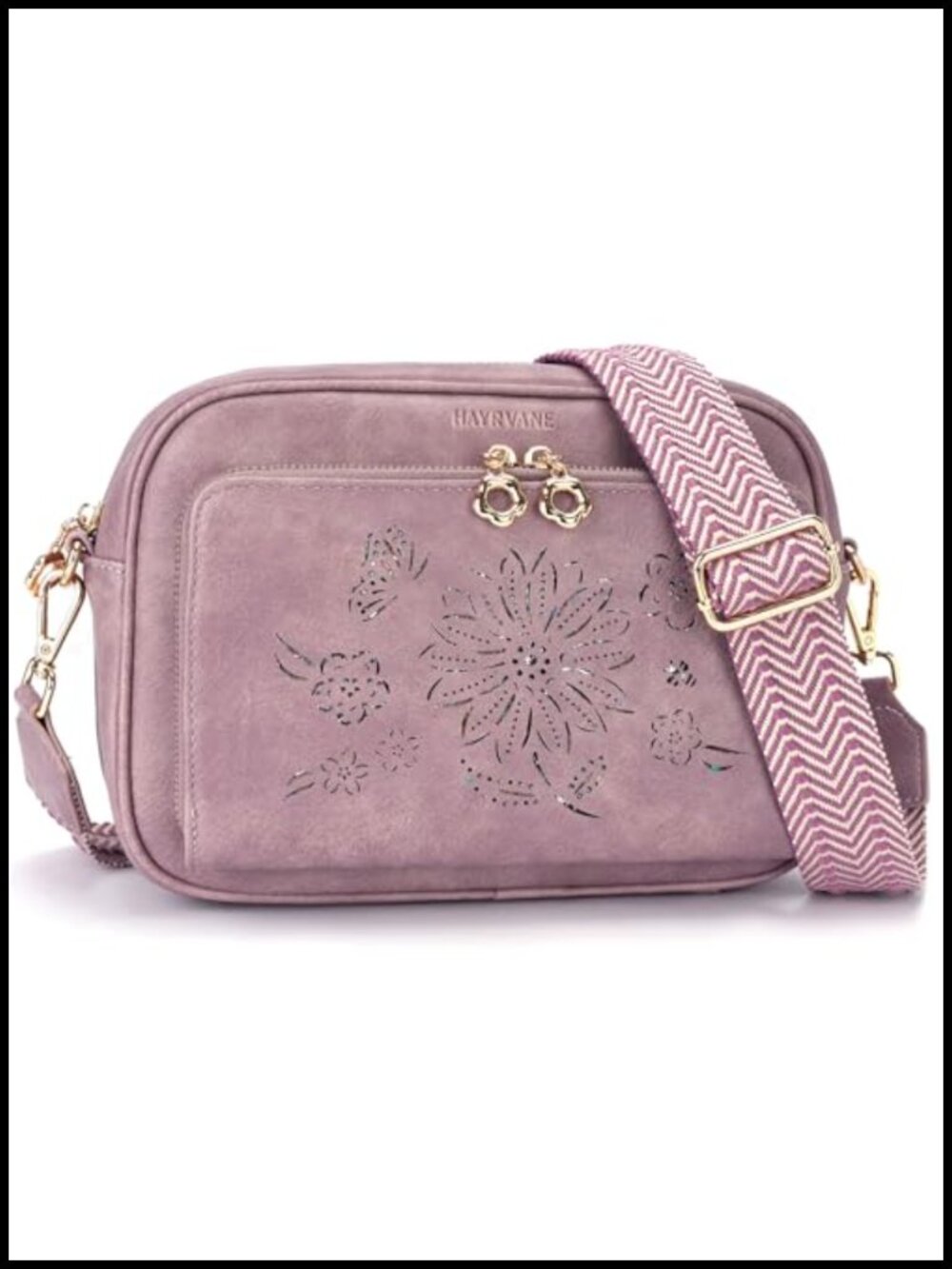 Vegan Leather Crossbody Bag RFID Wallet Purse Adjustable Strap